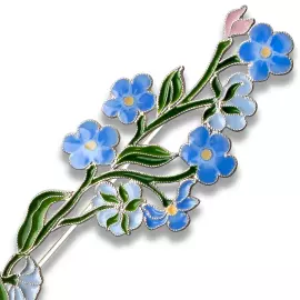 Silver brooch "Forget-me-not" from the collection "Herbarium of Tatyana Polyakova"